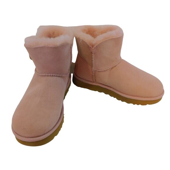 Ugg Bailey Button II Suede Water Resistant Pink Boots Size 6 Women New - Picture 2 of 10